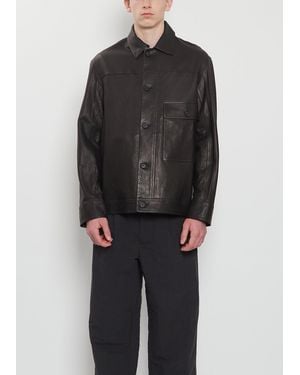 Bergfabel Men Peter Leather Jacket - Black
