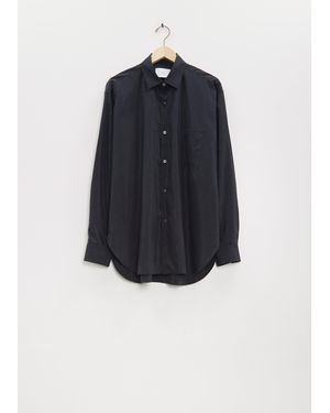 Stein Men Silk Nylon Oversized Down Pat Shirt - Blue