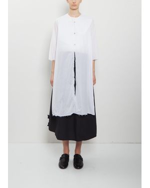 Scha Cotton Organza Overlay Tunic - White