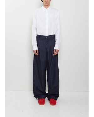 Dries Van Noten Penning Denim Trousers - White