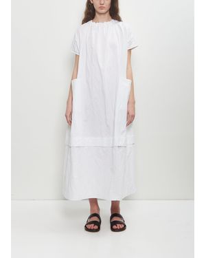 Toogood The Poet Metallic Cotton Dress - White