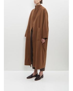 Dusan Wool-cashmere Patch Pocket Coat With Cimossa - Brown