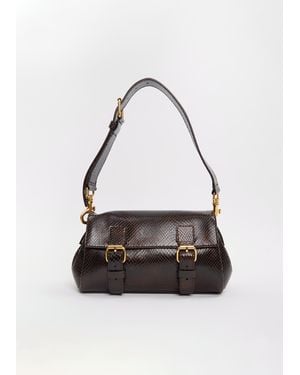 Dries Van Noten Leather Satchel Bag - White