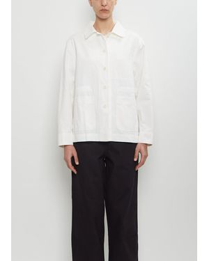 MHL by Margaret Howell Cotton Linen Worker Jacket - White
