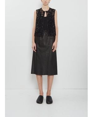 Ter Et Bantine Short Tube Leather Skirt - Black