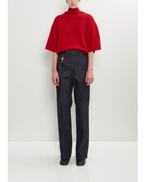 Carven Washed Cotton Straight Jeans - Red