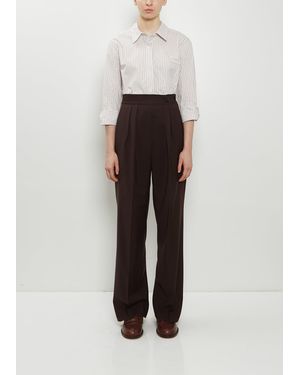 Margaret Howell Side Closure Wool Trousers - White