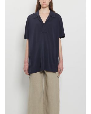 Meta Campania Collective Vic Silk Jersey Polo Shirt - Blue