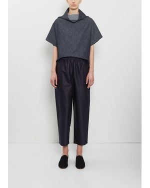 Dusan Carrot Cotton Trousers - Blue