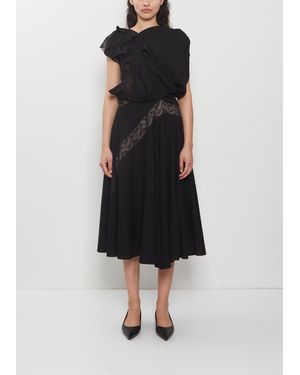Junya Watanabe Raschel Lace Drape Dress - Black