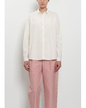 Apuntob Mini Collar Cotton Shirt - White