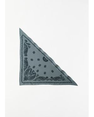 Margaret Howell Graphic Bandana Scarf - Blue