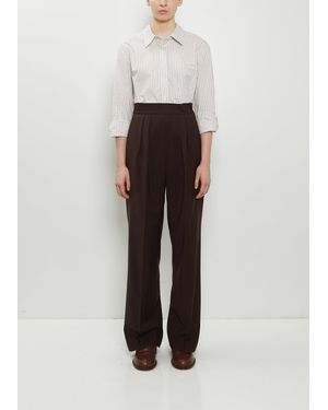 Margaret Howell Side Closure Wool Trousers - White