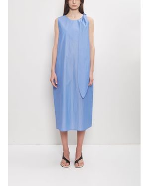 ELEH Bow Technical Cotton Dress - Blue