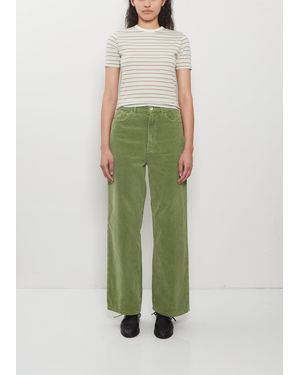 AURALEE Finx Corduroy Wide Trousers - Green