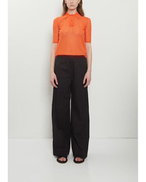 Plan C Cotton Popeline Trousers - Black