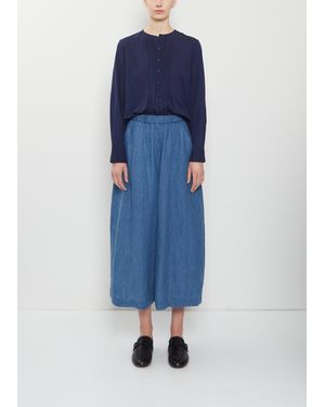 Pas De Calais Linen Chambray Trousers - Blue