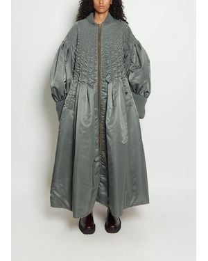 Junya Watanabe Smocked Bomber Coat - Grey