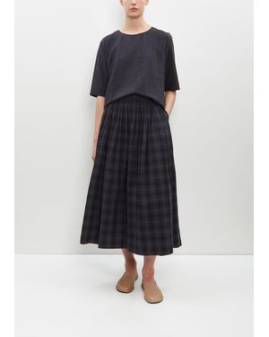 Apuntob Tartan Popeline Skirt - Blue