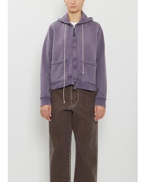 Camiel Fortgens Fitted Cotton Zip Hoodie - Purple