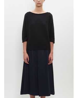 Stephan Schneider Merino Wool-cotton Unita Boatneck Jumper - White