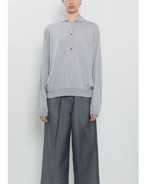 Sofie D'Hoore Morse Wool Polo Sweater - Blue