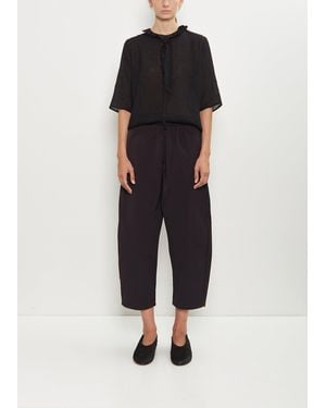 Apuntob Cotton Gabardine Curved Pull On Pant - Black