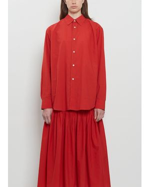 AURALEE Super Fine Cotton Lawn Shirt - Red