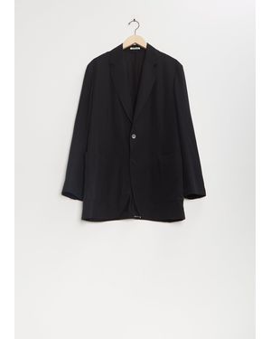 AURALEE Light Cotton Wool Viyella Jacket - Black