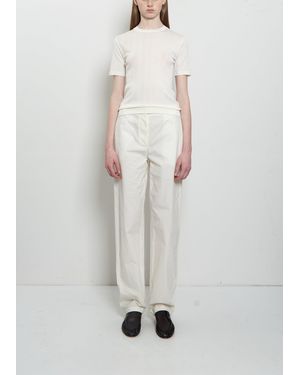 The Row Fael Cotton Pant - White
