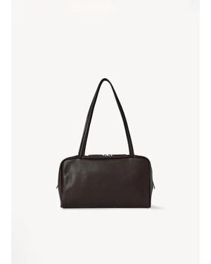 The Row Astra Leather Bowling Bag - White
