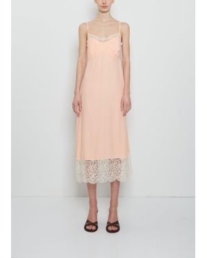 Simone Rocha Silk Blend Lace Trim Slip Dress - White