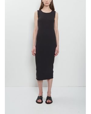 Lauren Manoogian Ruffle Rib Pima Cotton Dress - Black