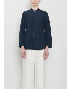 Dosa Heirloom Cotton Linen Indian Jacket - Blue