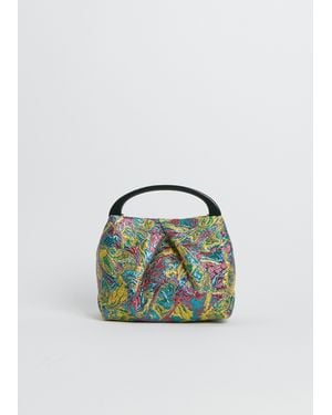 Dries Van Noten Folded Crisp Jacquard Bag - Blue
