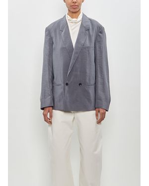 Lemaire Silk Soft Tailored Jacket - Blue