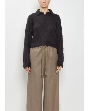 AURALEE Brushed Mohair Knit Polo - Multicolour