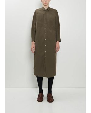 Minä Perhonen Breathing Cotton Shirt Dress - Green