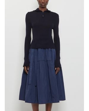 Cecilie Bahnsen Belma Merino Wool Hoodie Jumper - Blue