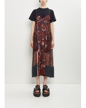 Sacai Floral Print Voile Dress - White