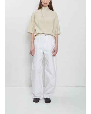 Lemaire Large Curved Cotton Pants - White