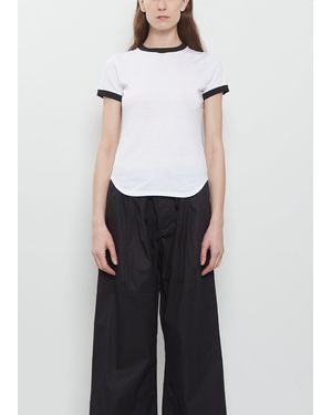 Meta Campania Collective Lucy Curved Hem Fitted T Shirt - White