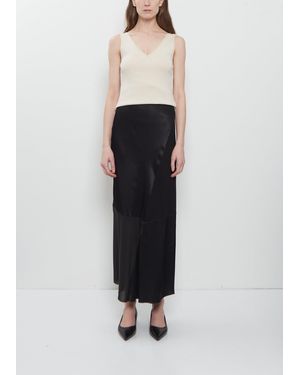 6397 Long Patchwork Skirt - Black