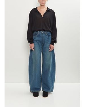 Ssstein Deformation Wide Denim Jeans - Blue