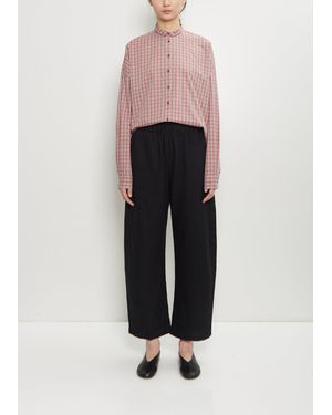Apuntob Linen Wool Wide Pull On Pant - Black