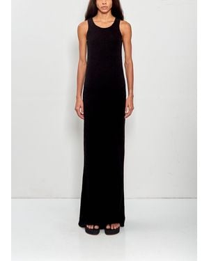 Comoli Shaggy Cotton Knit Dress - Black