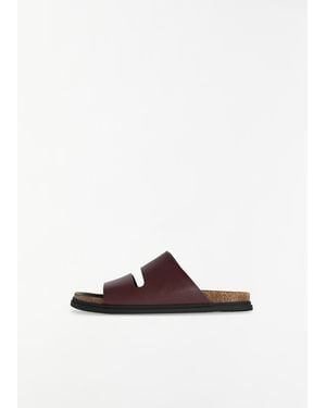 The Row Band Leather Sandal - White