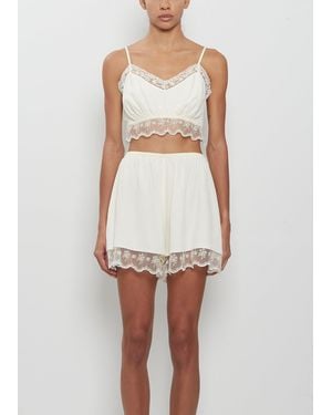 Simone Rocha Lace Trim Negligee Bralette - White