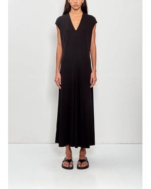 TOTEME V-neck Jersey Dress - Black