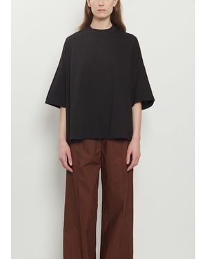 Plan C Cotton Jersey Short Sleeve T-shirt - Black